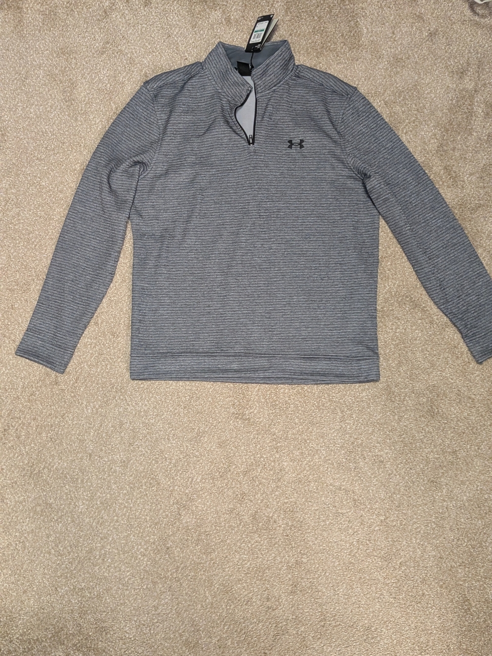 Under Armour Men's Heather Gray Half-Zip Performance Pullover